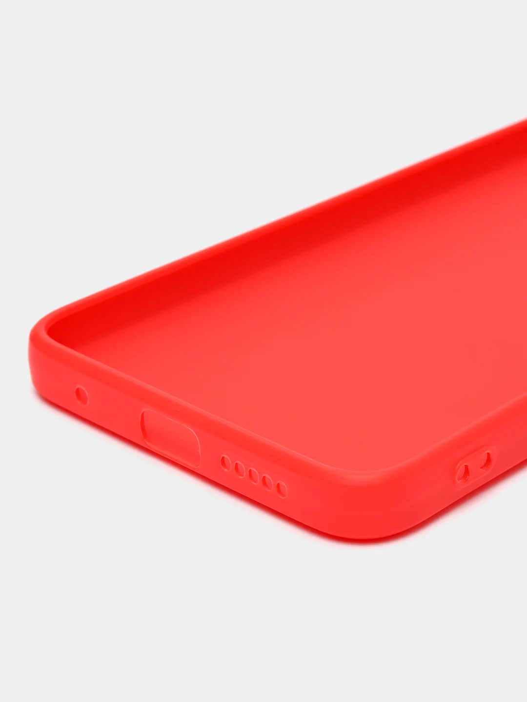 Красный чехол для Xiaomi Redmi Note 11, 11S силиконовый  BROSCORP матовый тонкий с защитой камер