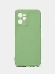 Зеленый чехол BROSCORP для Realme C35 матовый силиконовый тонкий, бортик вокруг камер