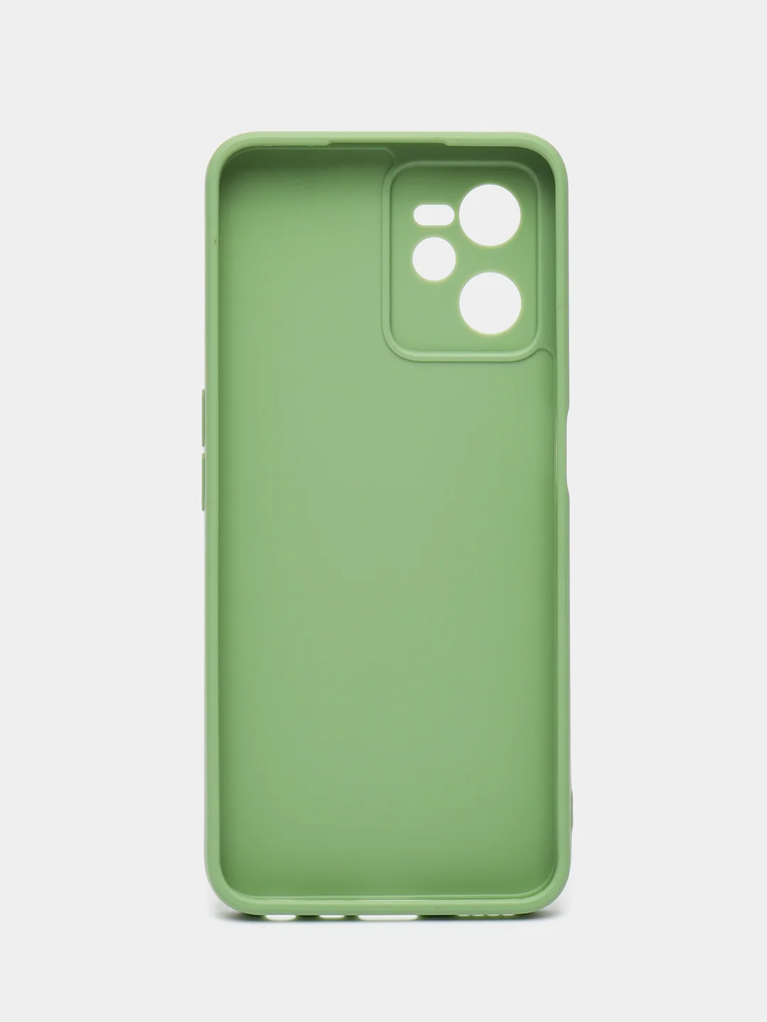 Зеленый чехол BROSCORP для Realme C35 матовый силиконовый тонкий, бортик вокруг камер