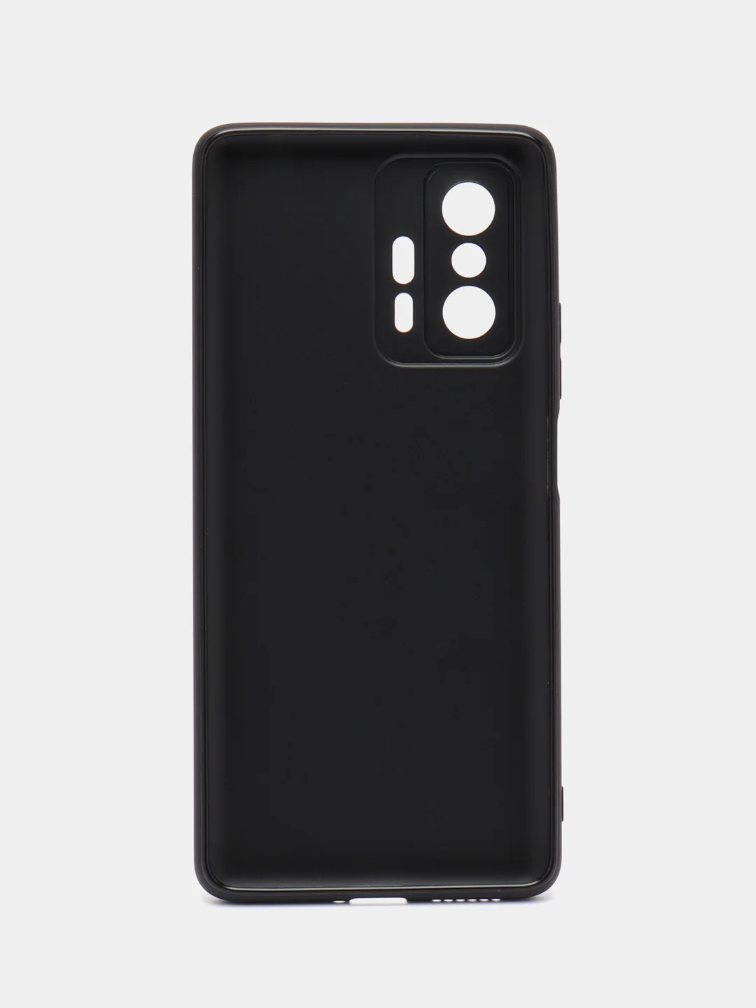 Черный чехол ROSCO для Xiaomi Mi 11T матовый, силиконовый, бортик вокруг камер