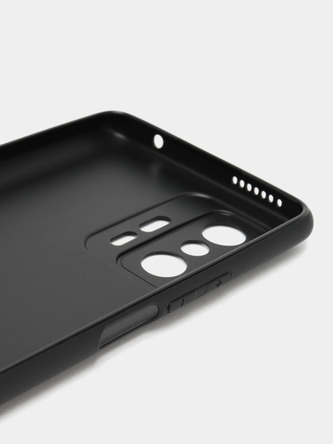 Черный чехол ROSCO для Xiaomi Mi 11T матовый, силиконовый, бортик вокруг камер