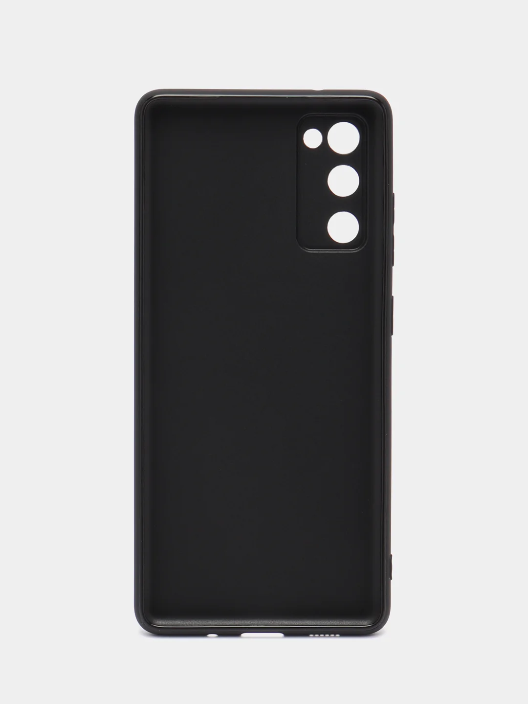 Черный чехол для Samsung Galaxy S20 FE силиконовый ROSCO матовый тонкий с бортиком- защитой камер