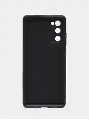Черный чехол для Samsung Galaxy S20 FE силиконовый ROSCO матовый тонкий с бортиком- защитой камер