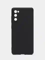 Черный чехол для Samsung Galaxy S20 FE силиконовый ROSCO матовый тонкий с бортиком- защитой камер