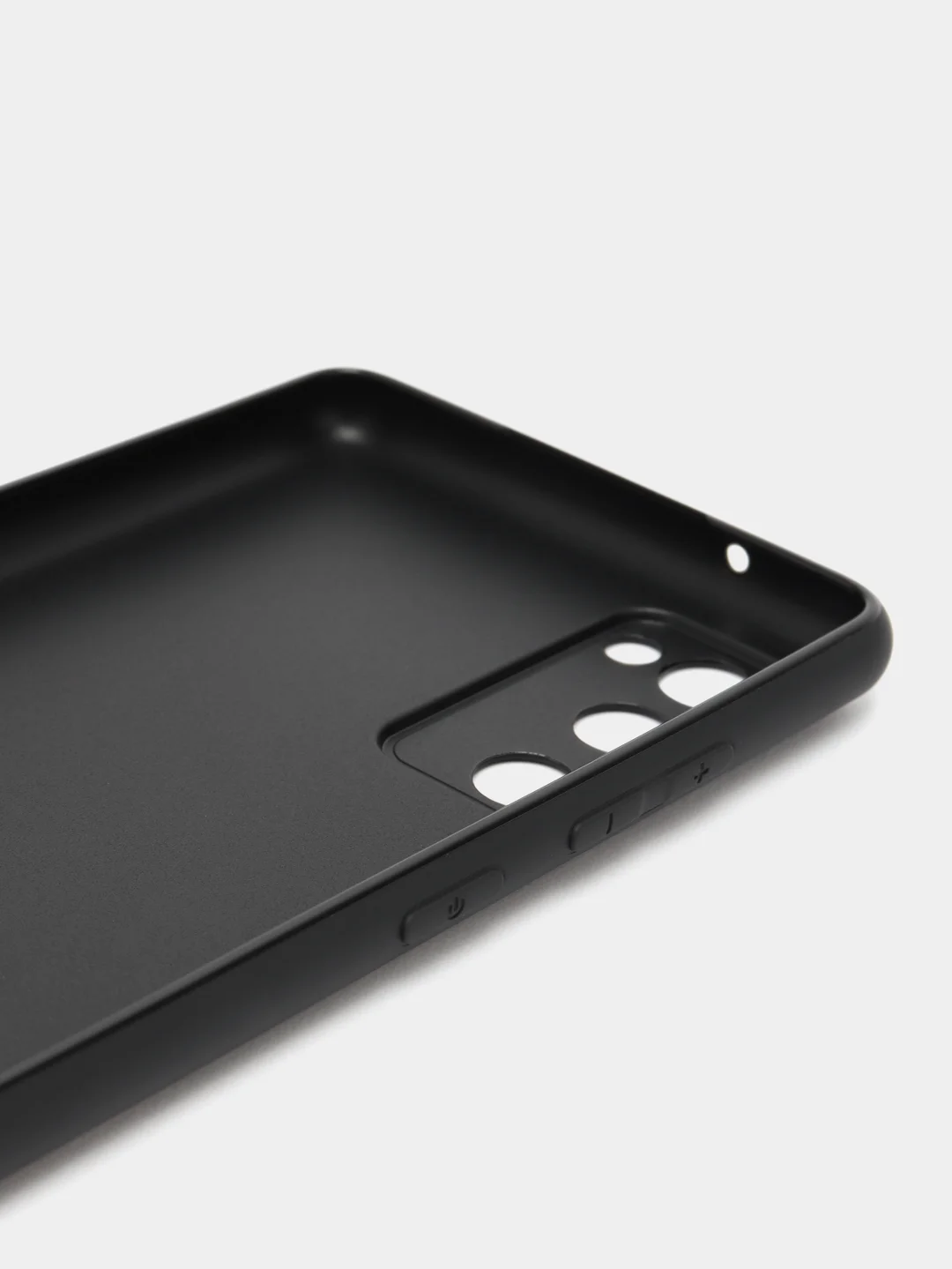 Черный чехол для Samsung Galaxy S20 FE силиконовый ROSCO матовый тонкий с бортиком- защитой камер