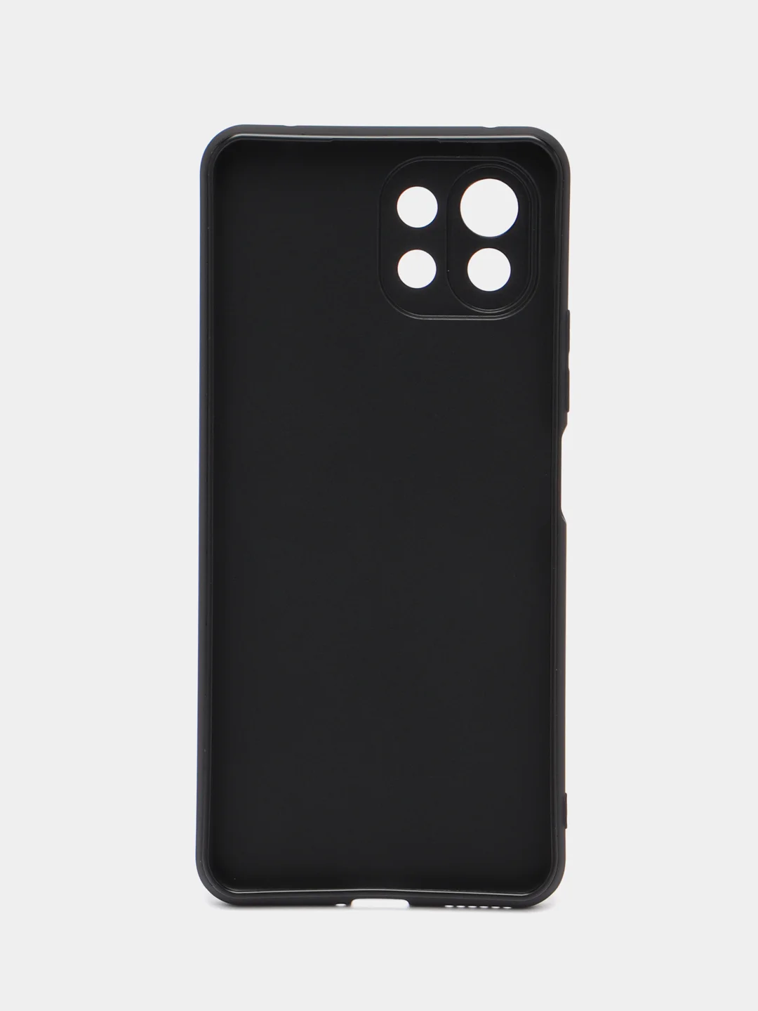 Черный чехол для Xiaomi Mi 11 Lite/ 5G/ 5G NE силиконовый ROSCO матовый с бортиком- защитой камер