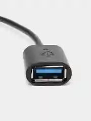Черный кабель-переходник OTG USB 2.0 Type-A to USB Type-C для смартфонов/планшетов ROSCO 11,5 см