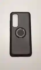 Черный чехол Xiaomi MI NOTE 10 LITE кольцом держателем и бархатом внутри