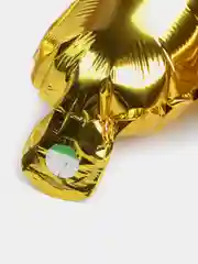 Золотой воздушный шар фольгированный с днем рождения