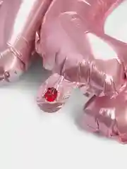 Розовый воздушный шар фольгированный с днем рождения