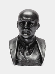 Бюст гипсовый "Ленин", серебро, высота 11 см