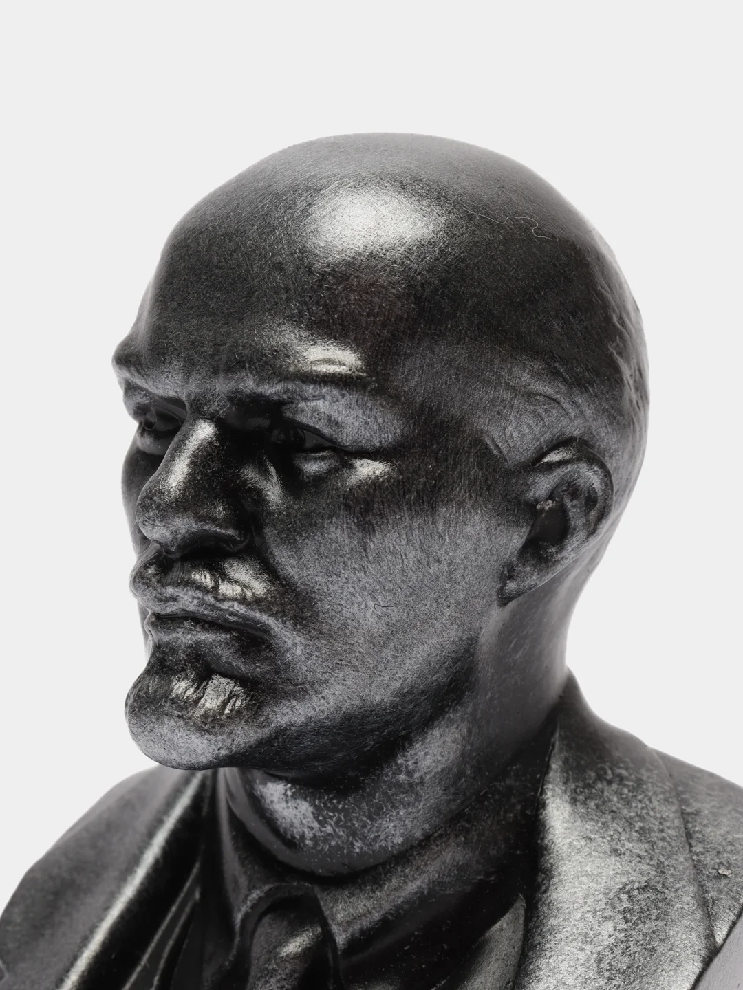 Бюст гипсовый "Ленин", серебро, высота 11 см
