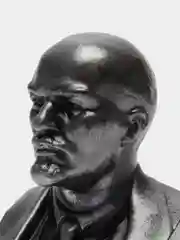 Бюст гипсовый "Ленин", серебро, высота 11 см