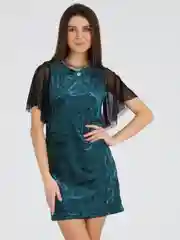 Платье женское вечернее велюровое, короткое