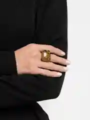 Зеленый акриловое кольцо, перстень с блёстками