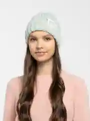 Бирюзовый шапка женская, утепленная