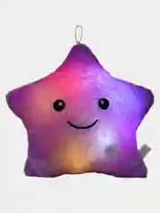 Лавандовый плюшевая, мягкая игрушка звезда с LED подсветкой