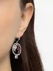 Коралловый серьги фрукты, гранат со стразами, яблоко