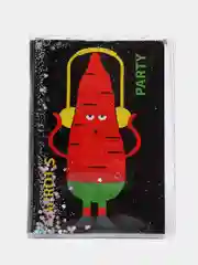 Блокнот с гелевой обложкой "Carrots party" А6, 56 листов, CENTRUM