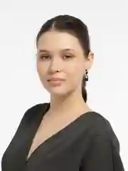 Черный серьги, клипсы "Замок"
