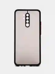 Черный чехол Xiaomi Redmi 9 (Сяоми Редми 9) пластиковый матовый с цветными кнопками