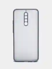 Синий меланж чехол Xiaomi Redmi 9 (Сяоми Редми 9) пластиковый матовый с цветными кнопками