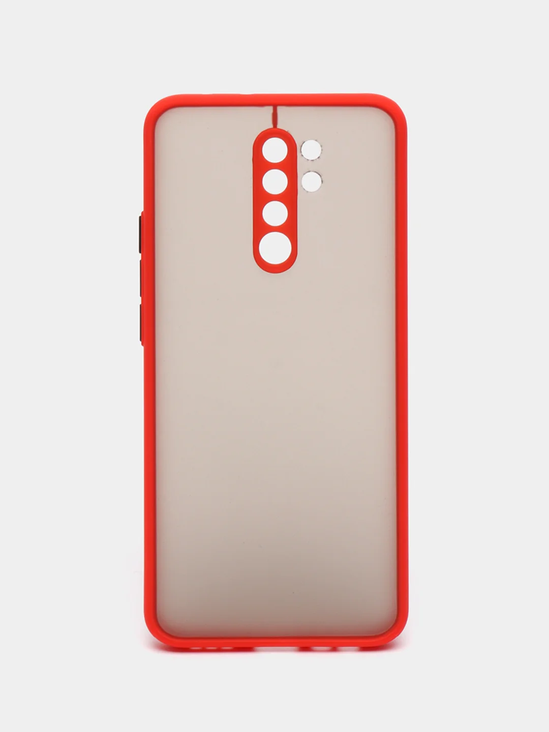 Красный чехол Xiaomi Redmi 9 (Сяоми Редми 9) пластиковый матовый с цветными кнопками