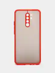 Красный чехол Xiaomi Redmi 9 (Сяоми Редми 9) пластиковый матовый с цветными кнопками