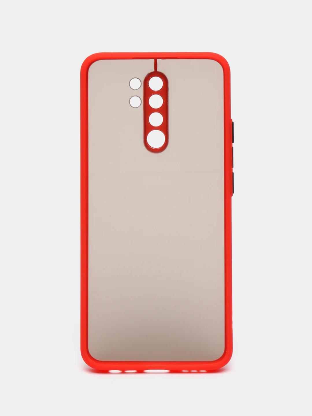 Красный чехол Xiaomi Redmi 9 (Сяоми Редми 9) пластиковый матовый с цветными кнопками