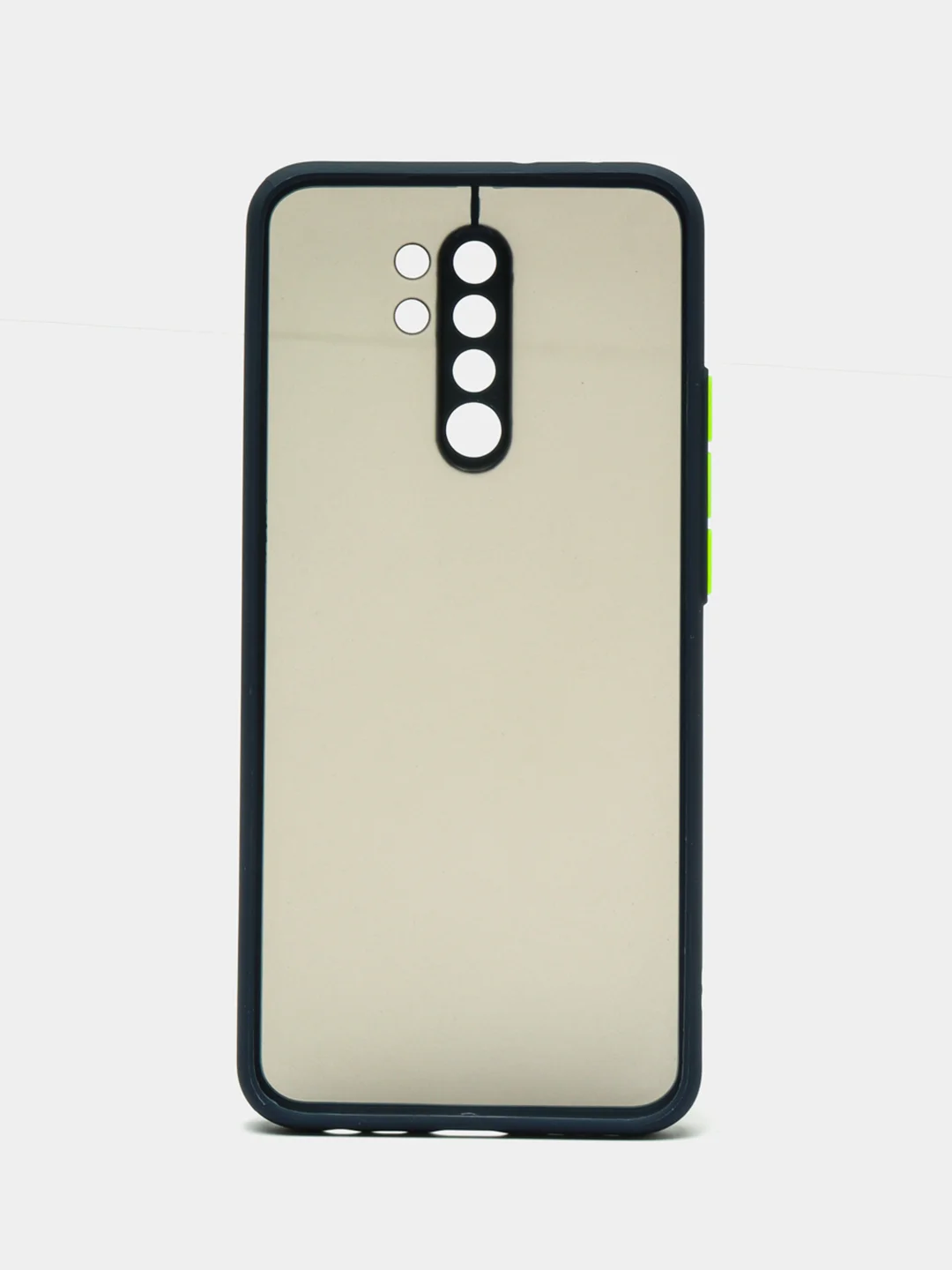 Темно-синий чехол Xiaomi Redmi 9 (Сяоми Редми 9) пластиковый матовый с цветными кнопками