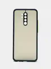 Темно-синий чехол Xiaomi Redmi 9 (Сяоми Редми 9) пластиковый матовый с цветными кнопками