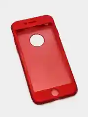 Красный чехол 360 + защитное стекло на iPhone 5s 6, 7, 8, SE, 20, X, XS, XR, 11, Pro, Max, 12