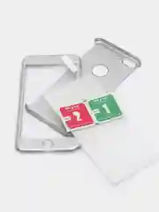 Белый чехол 360 + защитное стекло на iPhone 5s 6, 7, 8, SE, 20, X, XS, XR, 11, Pro, Max, 12