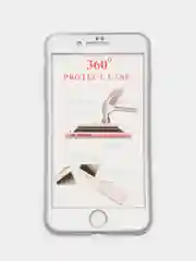 Белый чехол 360 + защитное стекло на iPhone 5s 6, 7, 8, SE, 20, X, XS, XR, 11, Pro, Max, 12