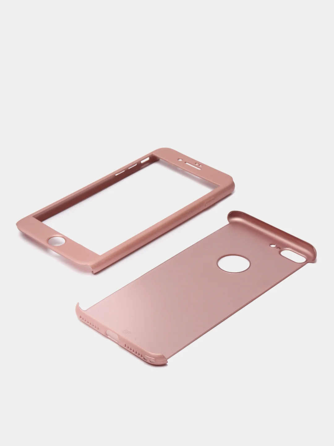 Розовый чехол 360 + защитное стекло на iPhone 5s 6, 7, 8, SE, 20, X, XS, XR, 11, Pro, Max, 12
