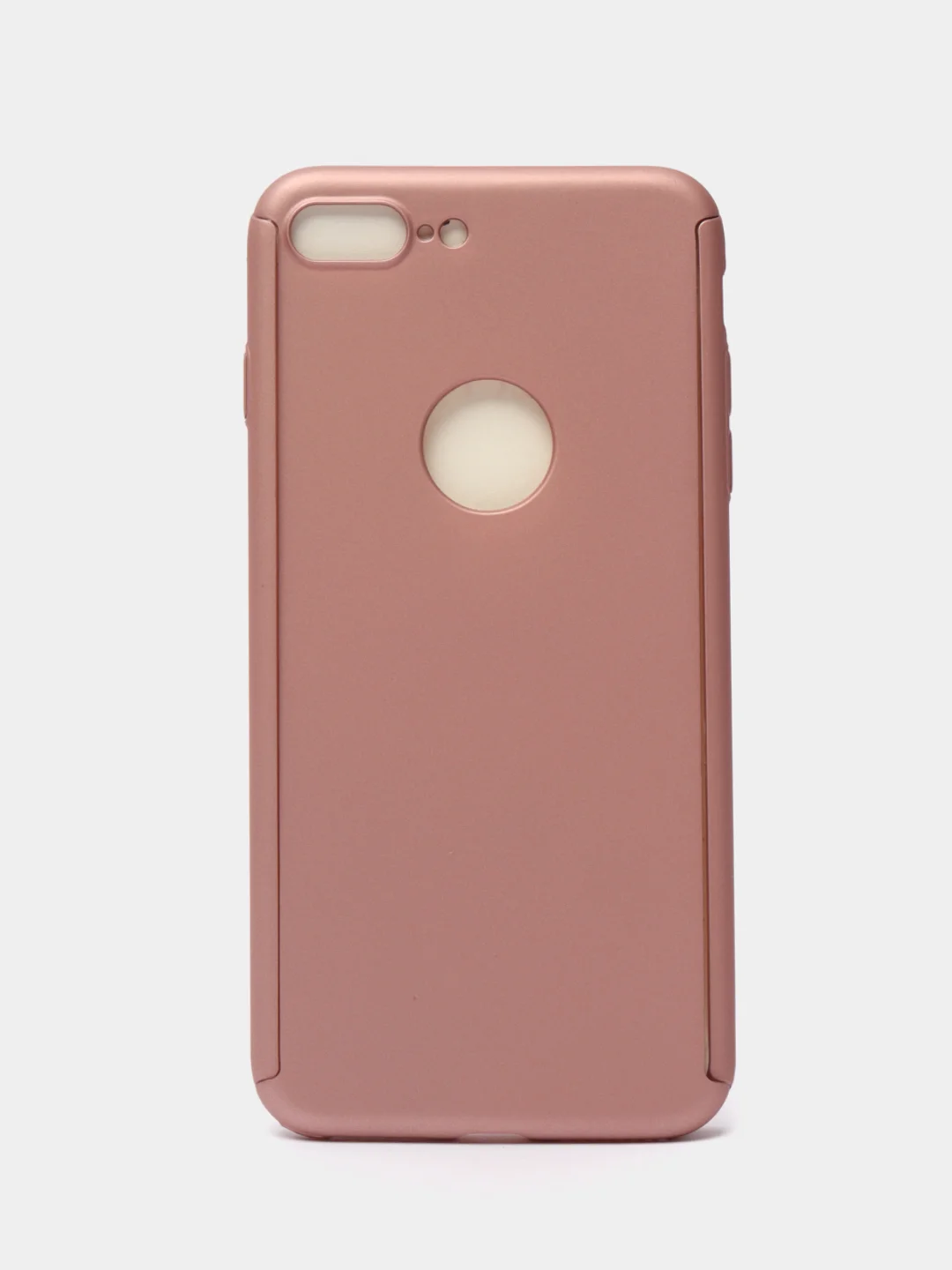 Розовый чехол 360 + защитное стекло на iPhone 5s 6, 7, 8, SE, 20, X, XS, XR, 11, Pro, Max, 12