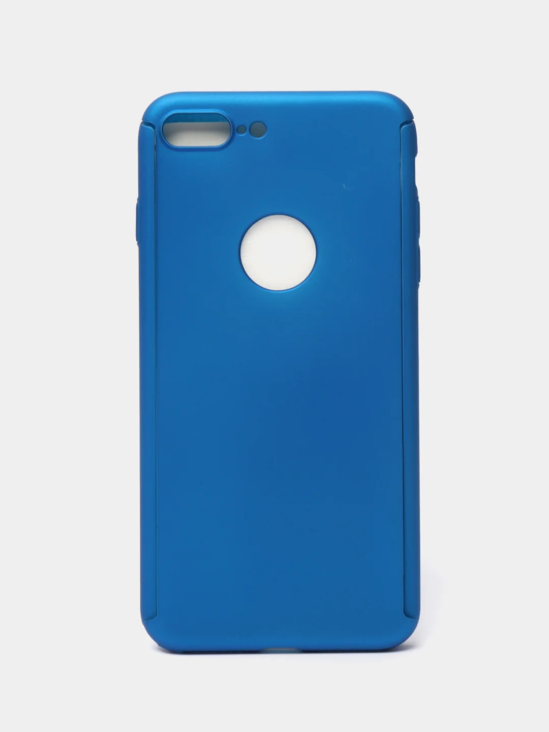 Синий чехол 360 + защитное стекло на iPhone 5s 6, 7, 8, SE, 20, X, XS, XR, 11, Pro, Max, 12