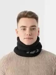 Угольный шарф-труба, флисовый