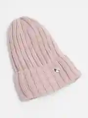 Коралловый меланж шапка для девочек  МУЗА на флисовом подкладе