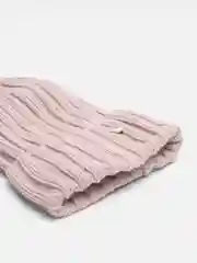 Коралловый меланж шапка для девочек  МУЗА на флисовом подкладе