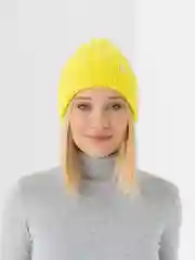 Желтый шапка для девочек  МУЗА на флисовом подкладе