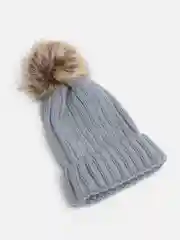 Алый женская шапка, с отстегивающимся помпоном