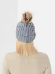 Алый женская шапка, с отстегивающимся помпоном