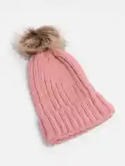 Бордовый женская шапка, с отстегивающимся помпоном