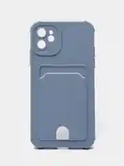 Небесно-голубой чехол для iPhone 11, 12, 13, с карманом для карт, противоударный