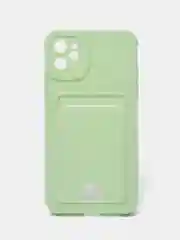 Мятный чехол для iPhone 11, 12, 13, с карманом для карт, противоударный