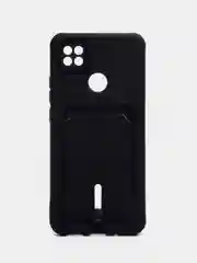 Черный чехол Xiaomi Redmi 10A / 9C, Сяоми Редми 10А / 9С, с карманом для карты, силиконовый