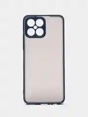Темно-синий чехол Honor X8 4G, Хонор Х8 4Г пластиковый, матовый, с цветными кнопками