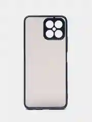 Темно-синий чехол Honor X8 4G, Хонор Х8 4Г пластиковый, матовый, с цветными кнопками