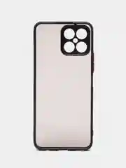 Черный чехол Honor X8 4G, Хонор Х8 4Г пластиковый, матовый, с цветными кнопками